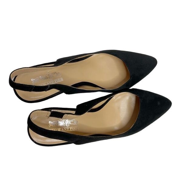 Coach and Four black Letti -CF sling back heels size 6.5 - Picture 7 of 16